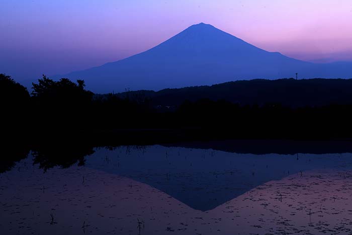 夜明け前の棚田