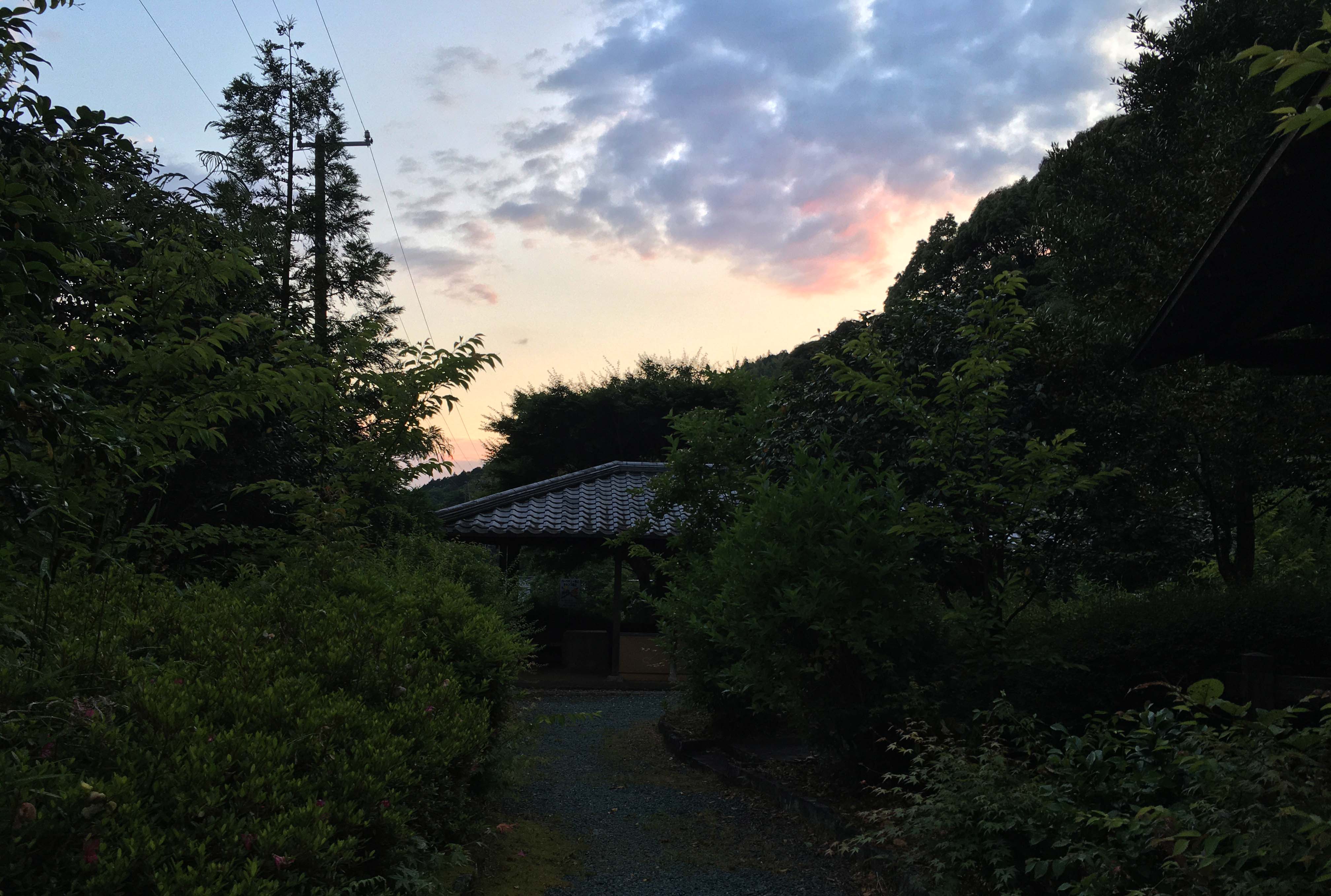 蔦の細道公園の夕焼け