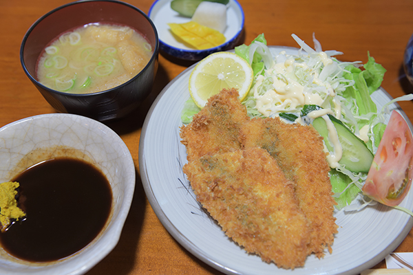 アジフライ定食