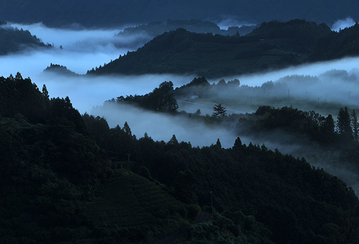 雲海と渓谷