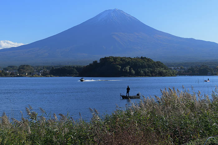 レジャーの河口湖