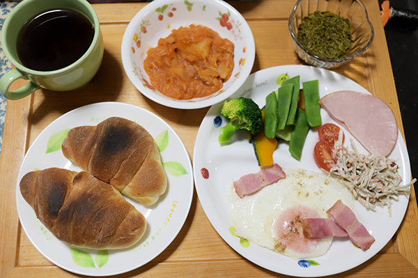 土曜日の朝食になりました