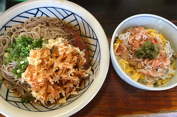 桜エビ蕎麦と駿河丼