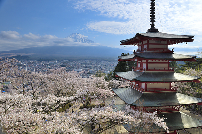 新倉山展望台からの富士山