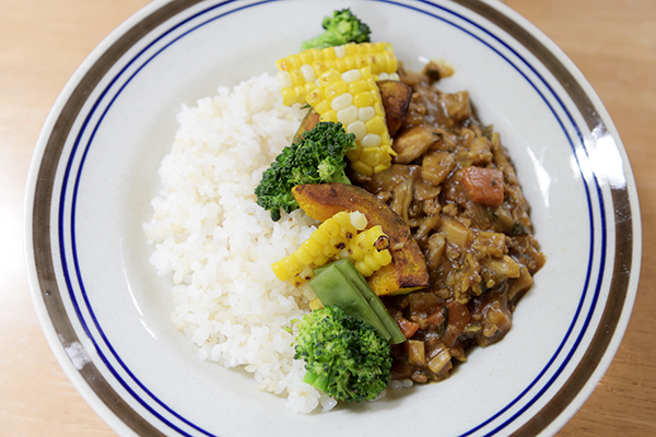 野菜たっぷりな賄いカレー