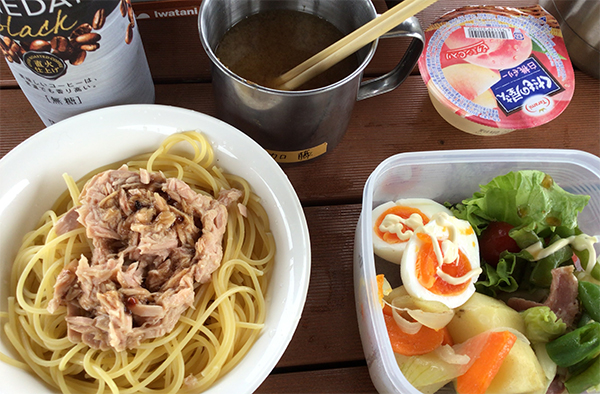 男飯：パスタをゆでたのですが