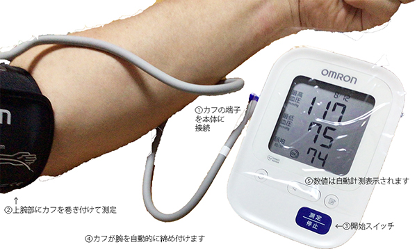 実際に血圧を測定してみました