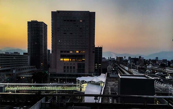 広島駅前のホテルに泊まりました。