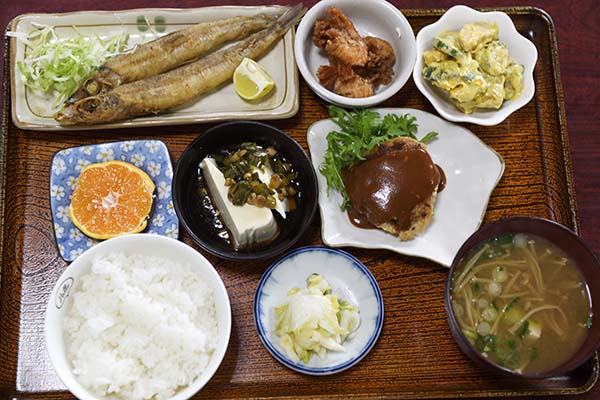 かじか亭のランチの定食