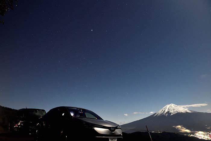 午前２時40分完全に晴れました。富士山もきれいに見えます