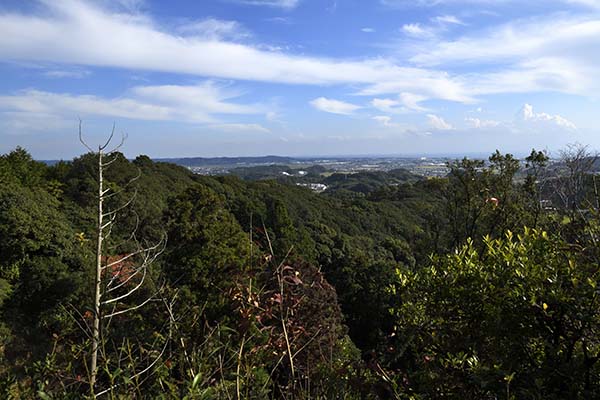 高天神城最高地点(130m)からの風景