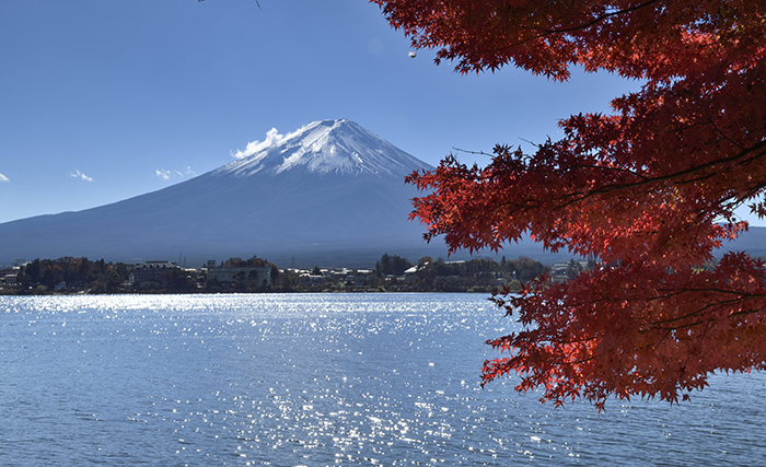 静かなる湖畔の秋