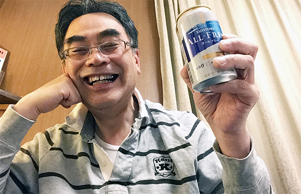 オールフリーで乾杯