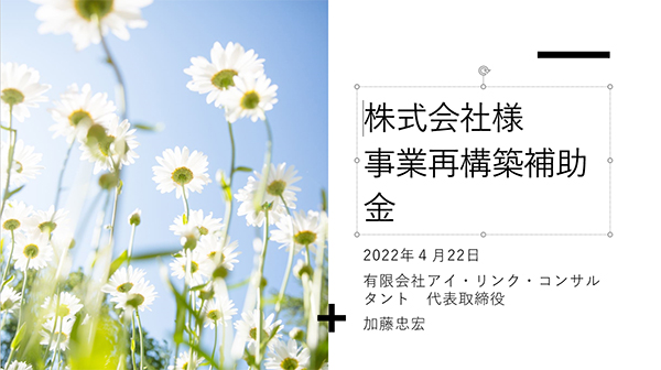 事業再構築補助金の申請計画書作成