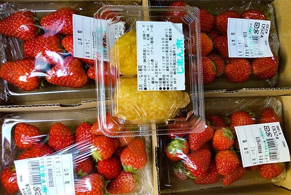 JAじまん市で１パック200円のいちごを買ってきた