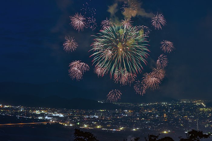 夜空に咲く花