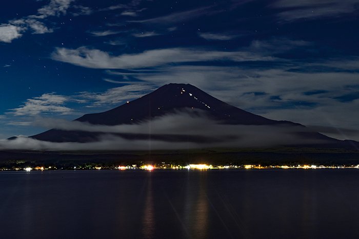 富士山夜景（山中湖）