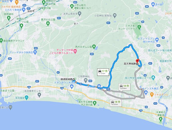 高天神城と横須賀城