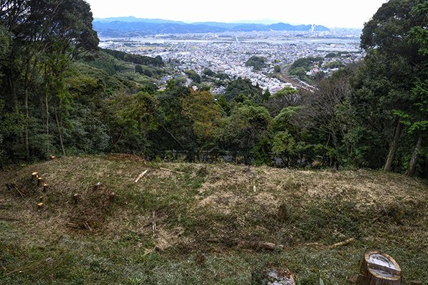 本丸跡地から島田市街を望む