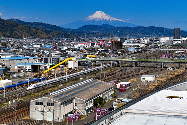 新幹線と富士山