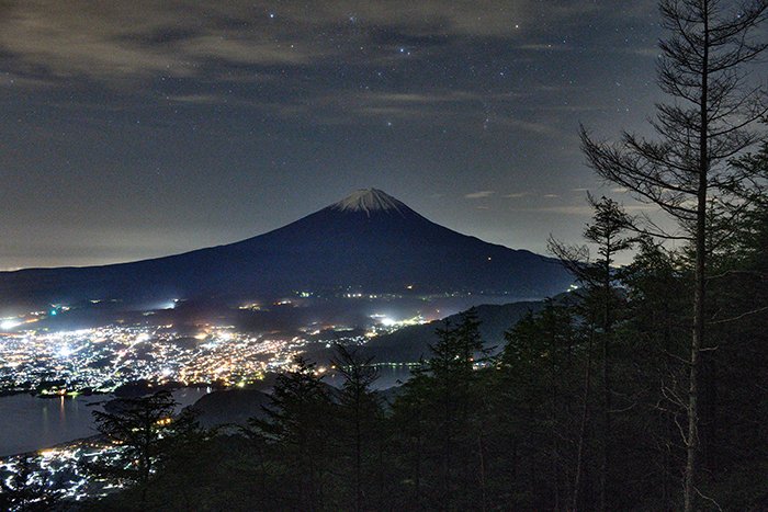 第二テラスからの富士山夜景