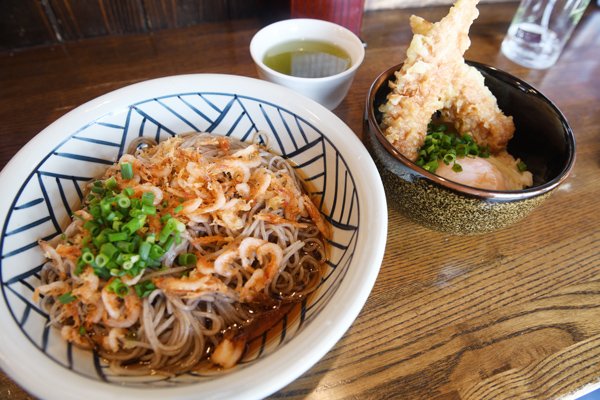 桜海老ぶっかけとちくわ天丼