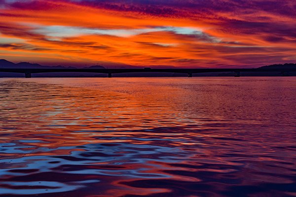 夜光虫の海を行く