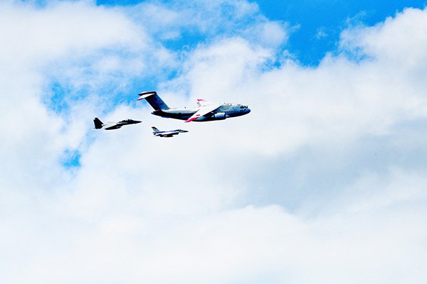 岐阜からの編隊飛行