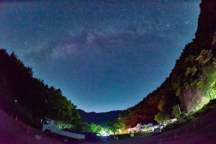 西湖からの天の川