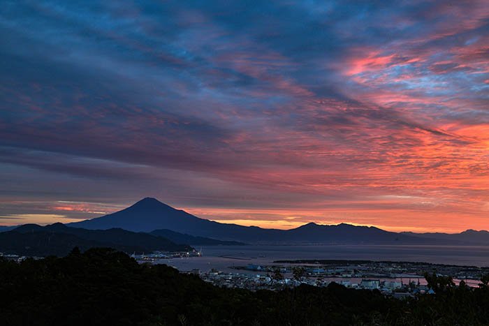 富士山と大朝焼け