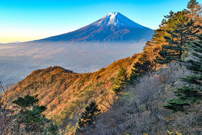 屏風岩上からの富士山
