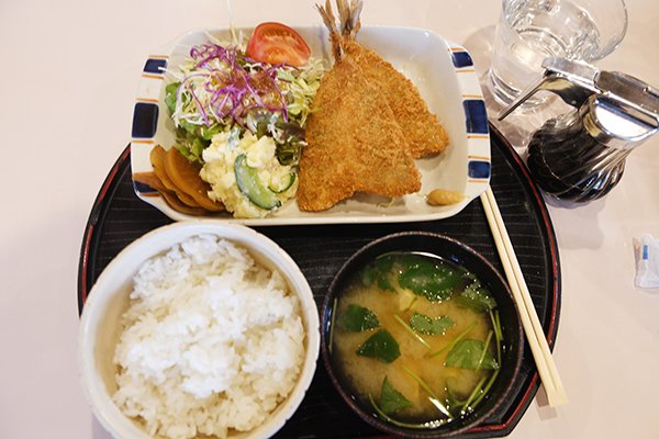 アジフライ定食