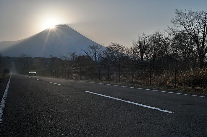 朝もやたつ、朝霧高原
