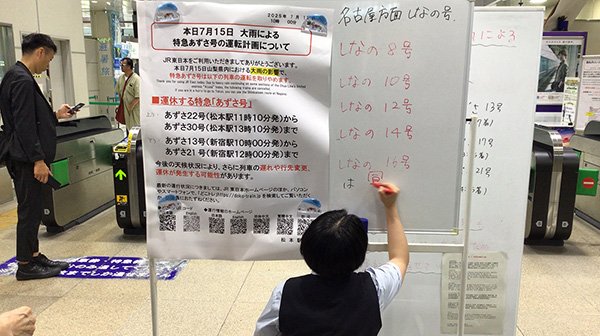 松本駅ボード