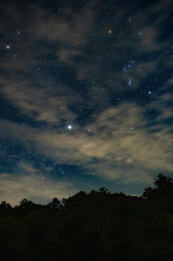 オリオン座と冬の第三角形