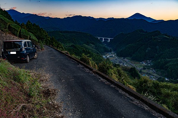 農道を帰宅することに