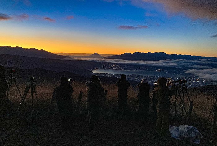 氷点下に耐えて撮影