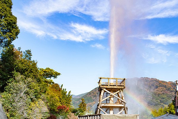 虹も見れました