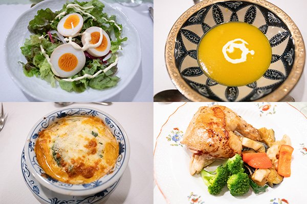 ペンションあるびおんの夕食