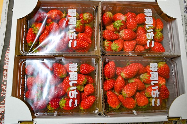 久能街道でイチゴを買う