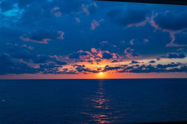 夕日が見れました
