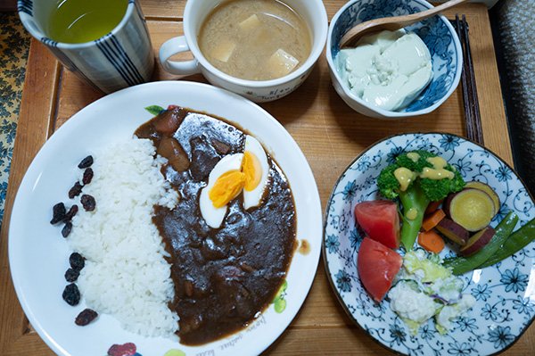 日曜日の夜はカレーにしました