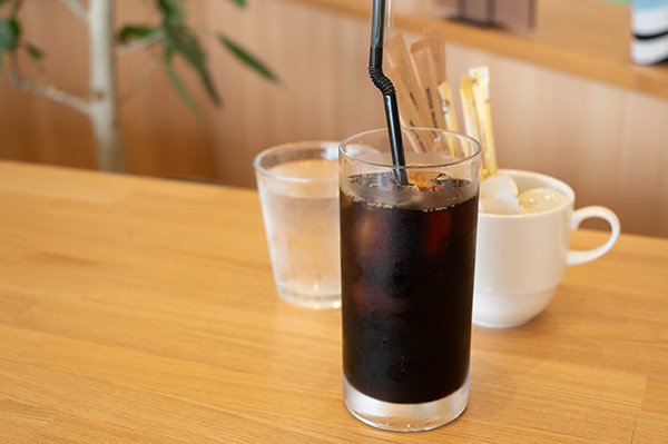 ドリンクはアイスコーヒーにしました。