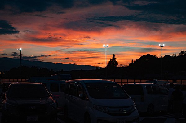 八ヶ岳PAからの夕焼け