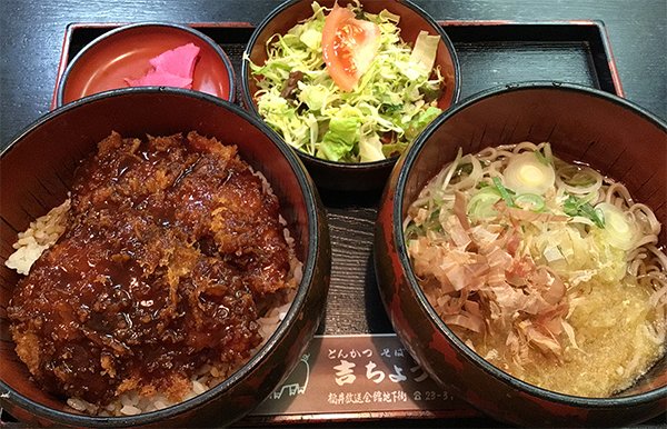 ソースカツ丼と蕎麦