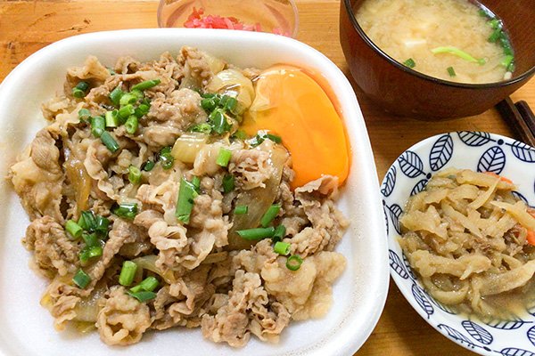 シンプルな牛丼