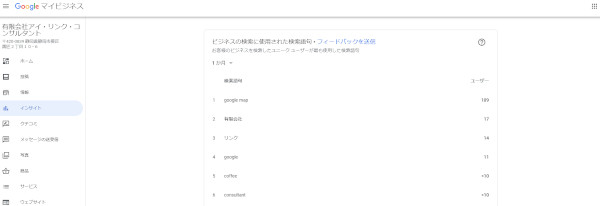 google mapインサイト分析