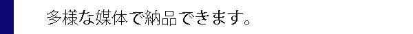 多様な媒体で納品します