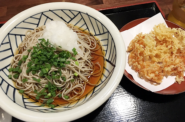 鐘庵の桜海老かきあげ蕎麦